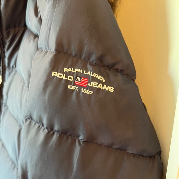 SALE! Closet Clearout! Ralph Lauren Polo Jeans Co navy puffer jacket size Medium - Picture 3 of 8